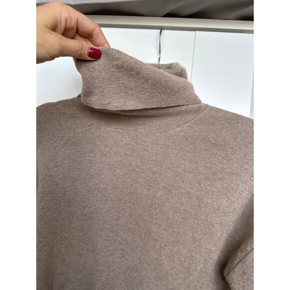 Aritizia Wilfred Rebecca Turtleneck Merino Wool & Cotton Brown, Size S, Like New - Picture 7 of 9
